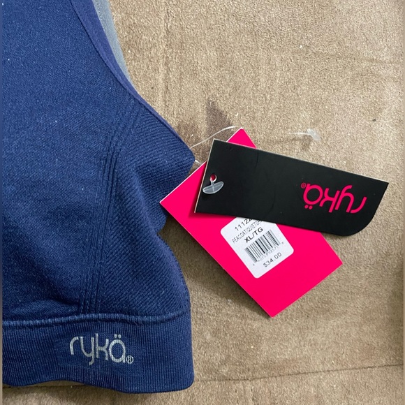 Ryka Women's Blue and Gray Sports Bra Set 2 pack NWT XL Racerback - Picture 3 of 8